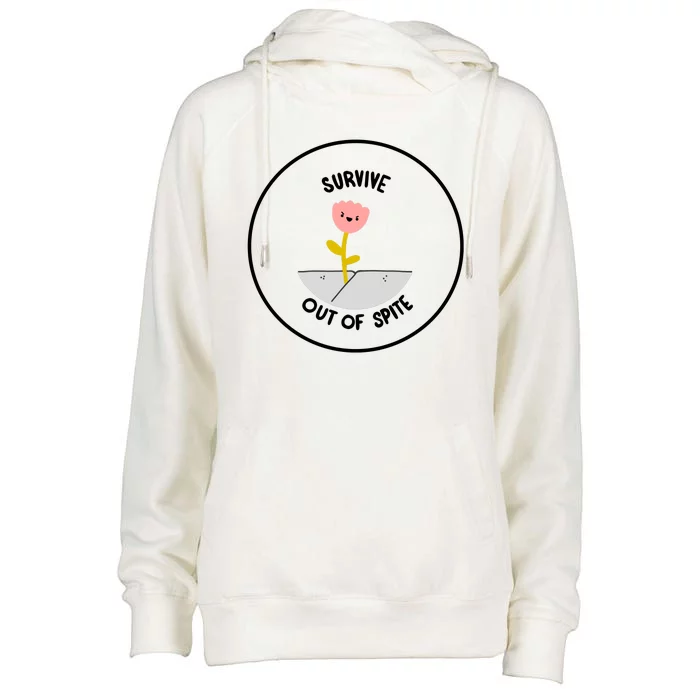 Survive Out Of Spite Womens Funnel Neck Pullover Hood