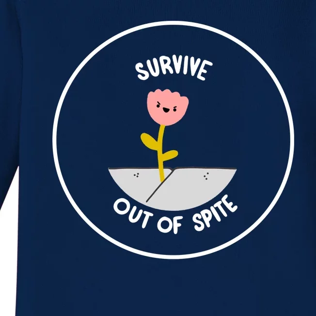 Survive Out Of Spite Baby Long Sleeve Bodysuit