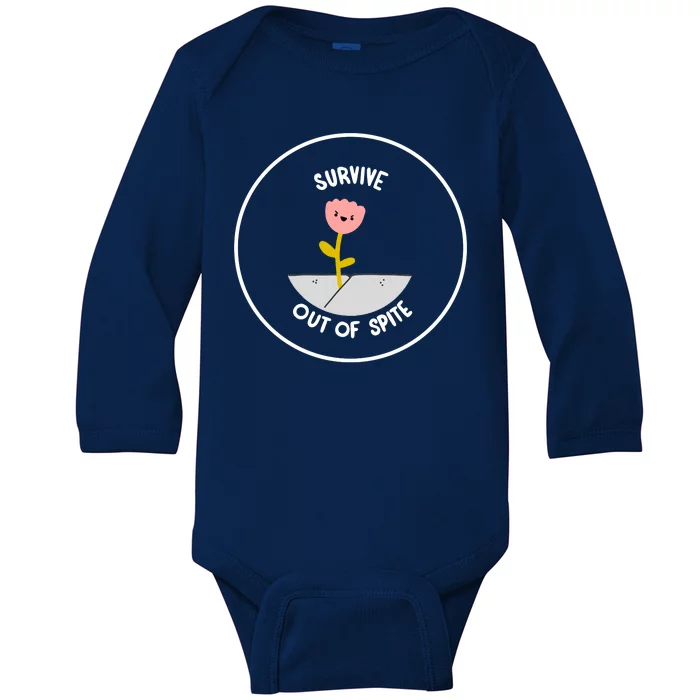 Survive Out Of Spite Baby Long Sleeve Bodysuit