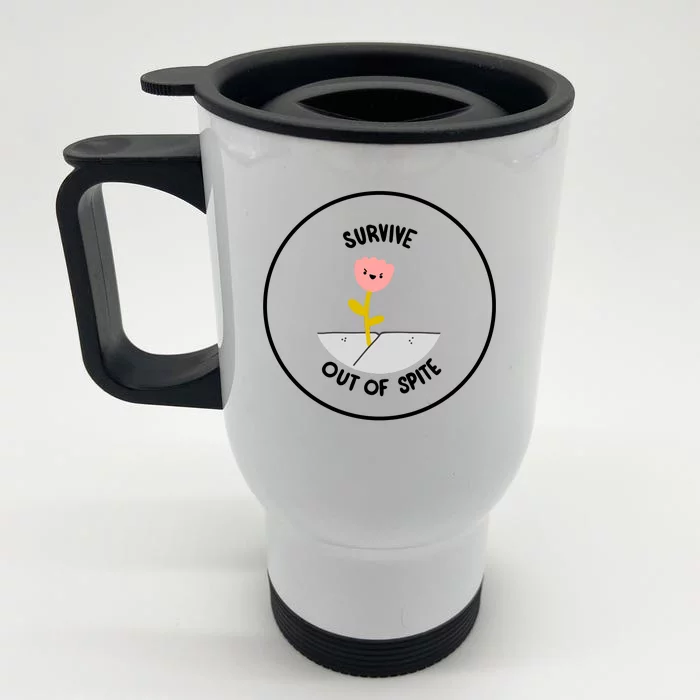 Survive Out Of Spite Front & Back Stainless Steel Travel Mug