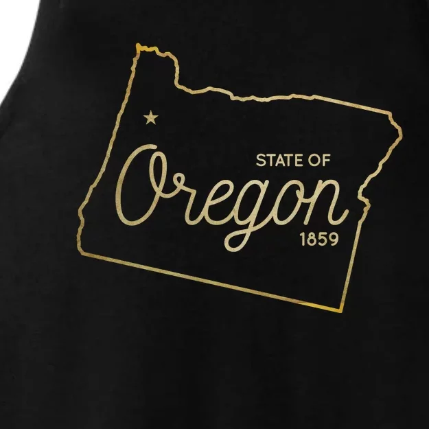 State Of Oregon Est 1859 Ladies Tri-Blend Wicking Tank