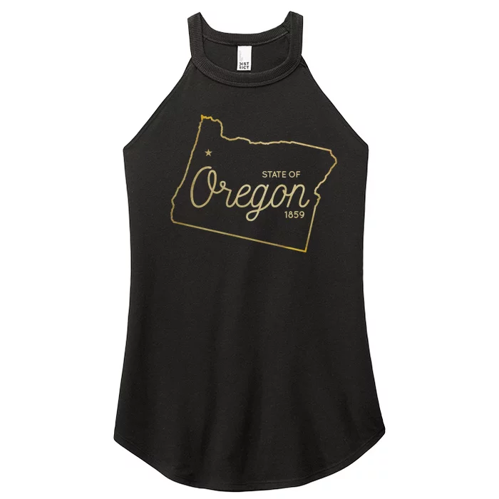 State Of Oregon Est 1859 Women’s Perfect Tri Rocker Tank