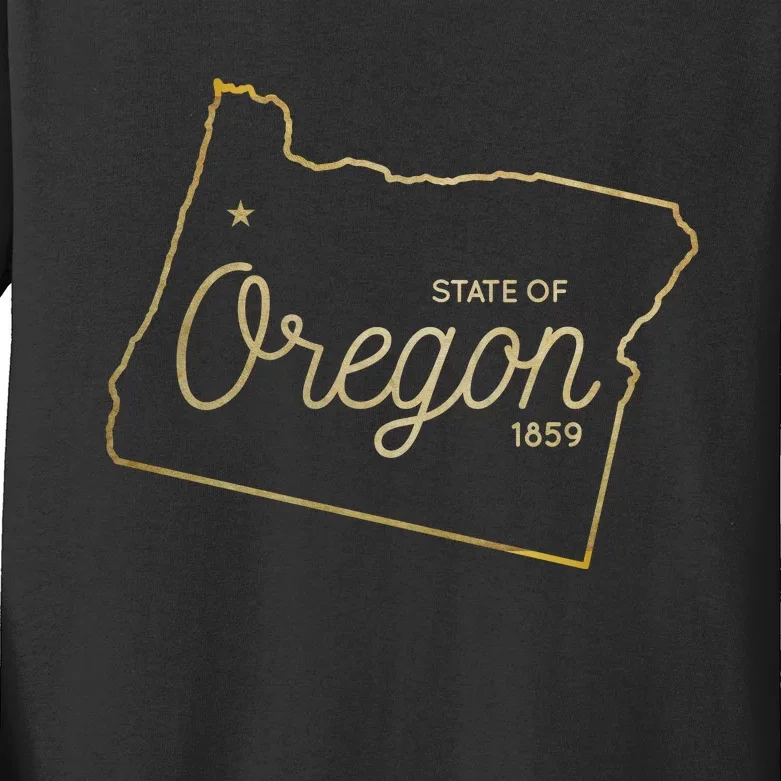 State Of Oregon Est 1859 Kids Long Sleeve Shirt