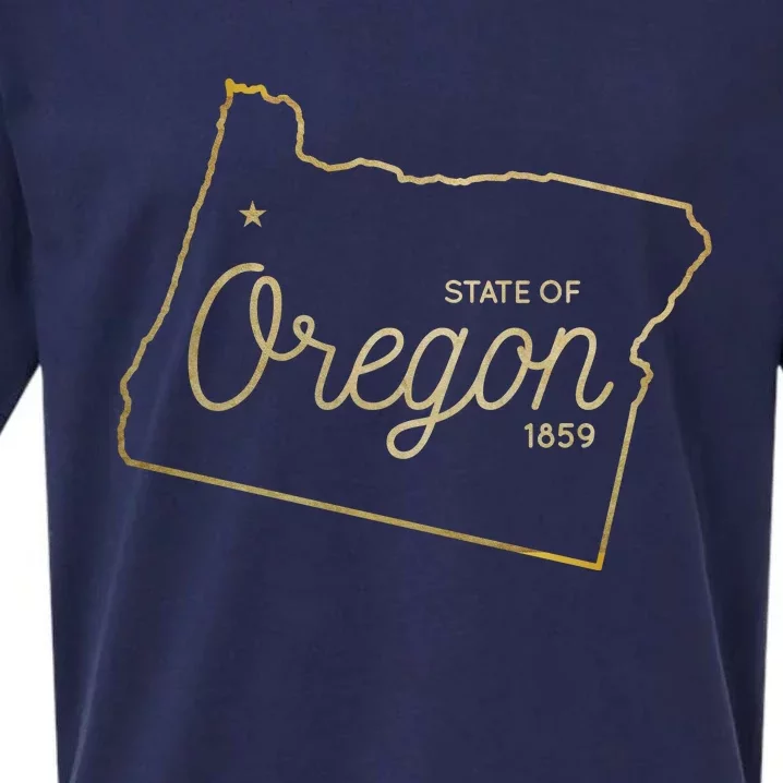 State Of Oregon Est 1859 Sueded Cloud Jersey T-Shirt