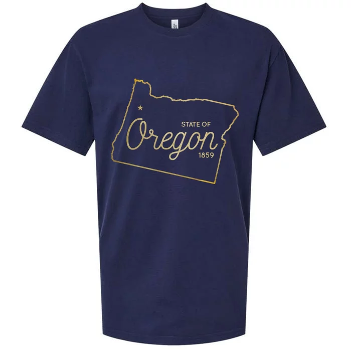 State Of Oregon Est 1859 Sueded Cloud Jersey T-Shirt