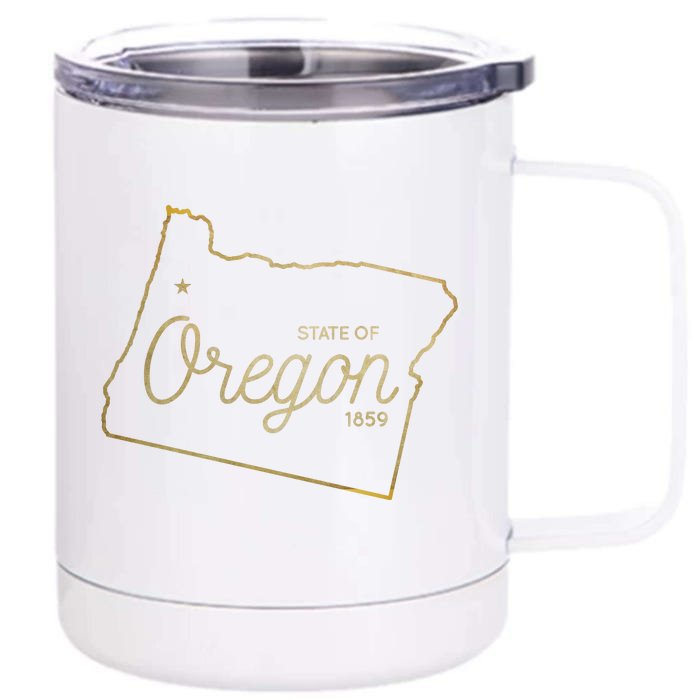 State Of Oregon Est 1859 Front & Back 12oz Stainless Steel Tumbler Cup