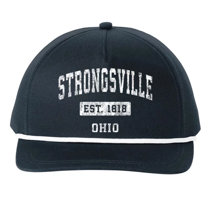 Strongsville Ohio Oh Vintage Established Sports Design Snapback Five-Panel Rope Hat