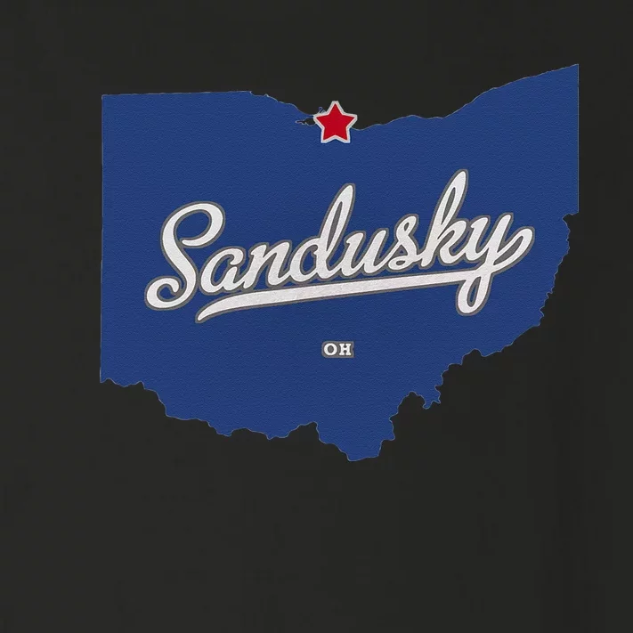 Sandusky Ohio OH Map Toddler Long Sleeve Shirt