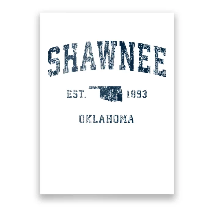 Shawnee Oklahoma Ok Vintage Sports Design Poster