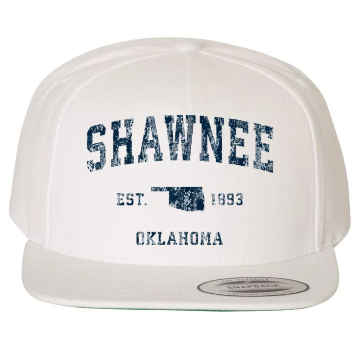 Shawnee Oklahoma Ok Vintage Sports Design Wool Snapback Cap