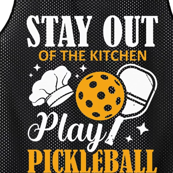 Stay Out Of The Kitchen Play Pickleball Sports Mesh Reversible Basketball Jersey Tank