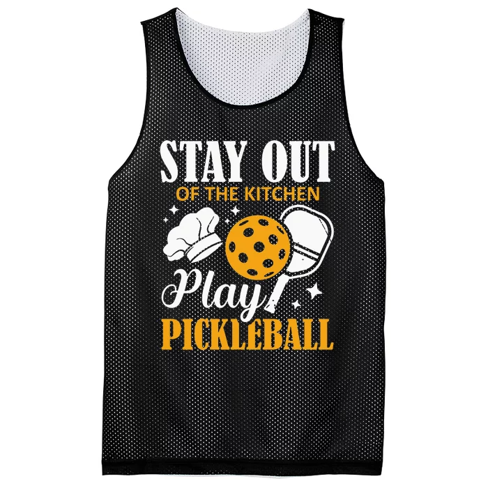 Stay Out Of The Kitchen Play Pickleball Sports Mesh Reversible Basketball Jersey Tank