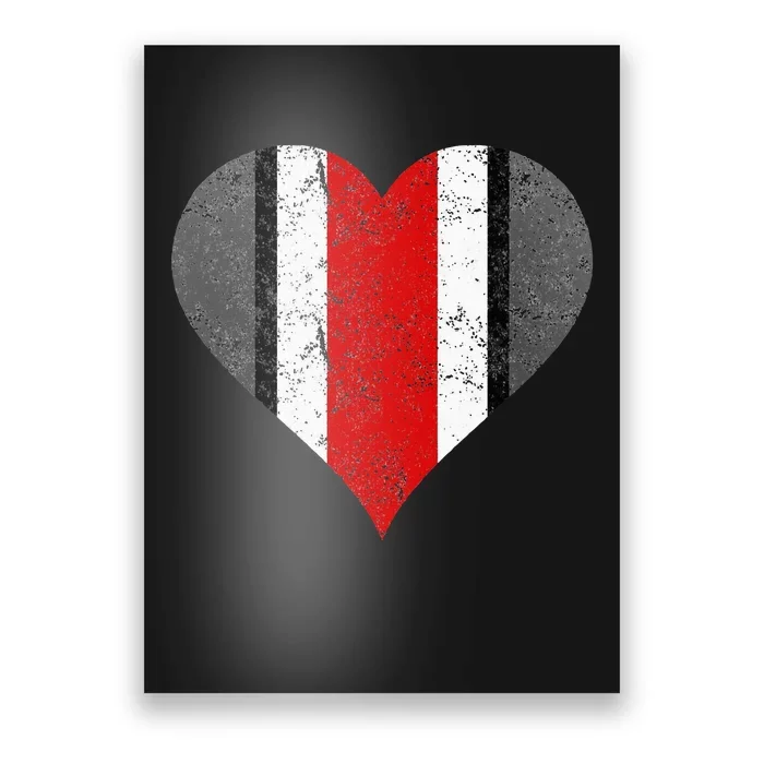 State of Ohio Pride Striped Distressed Graphic Design Poster