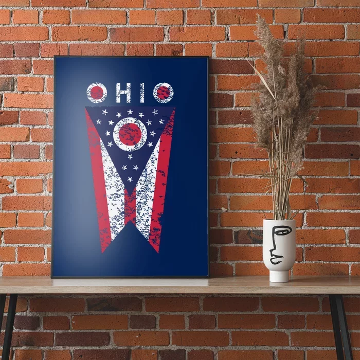 State Of Ohio Burgee Flag The Buckeye State Poster