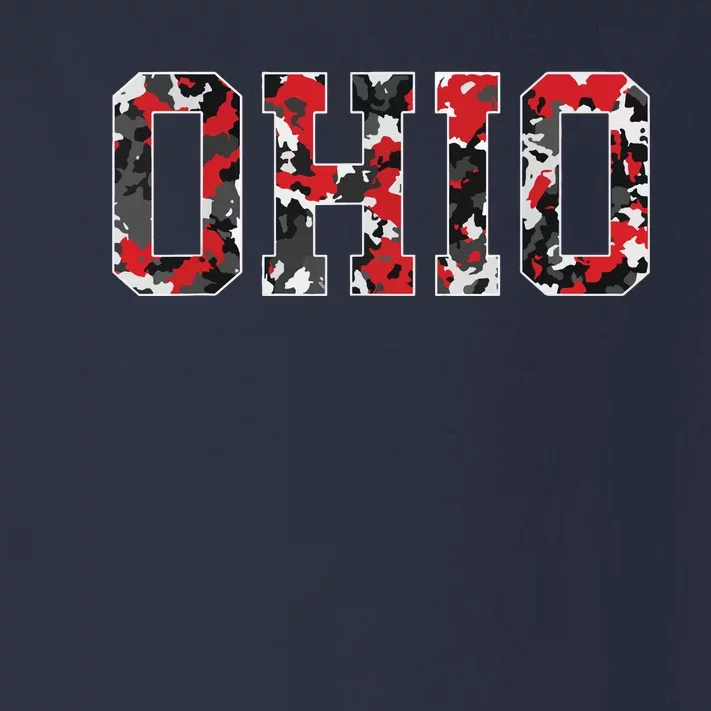 State Of Ohio Ohioan Trendy Distressed Camo Graphic Designs Toddler Long Sleeve Shirt