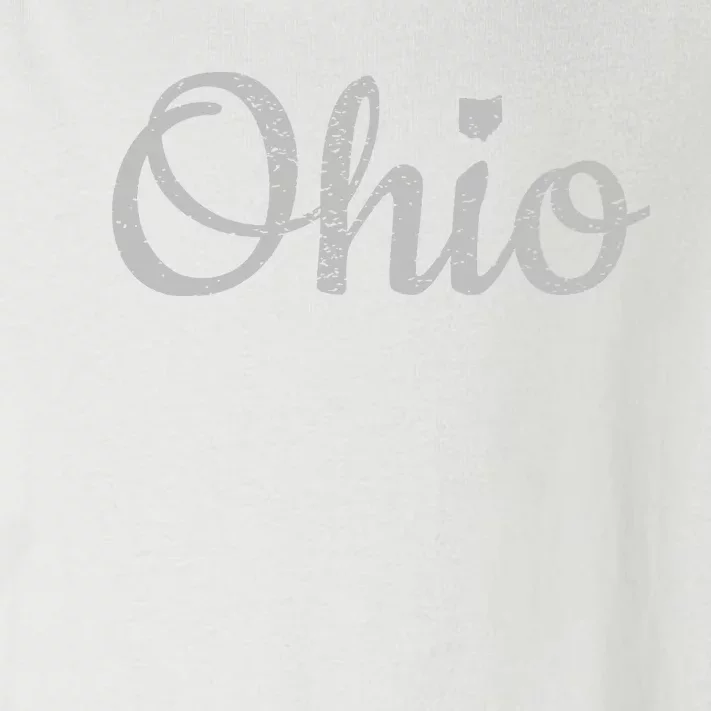 State Of Ohio Pride Script Text Distressed Design Gifts Toddler Long Sleeve Shirt