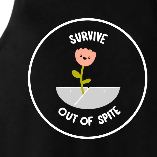 Survive Out Of Spite Dandelion Ladies Tri-Blend Wicking Tank