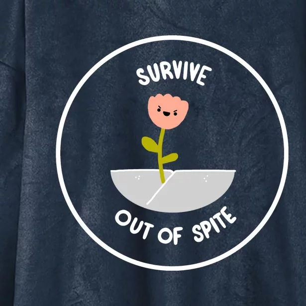 Survive Out Of Spite Dandelion Hooded Wearable Blanket