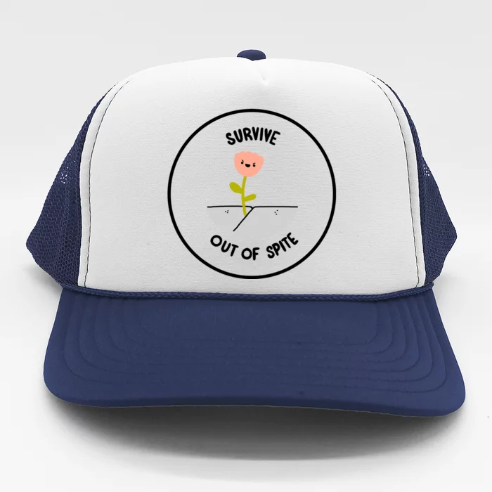 Survive Out Of Spite Dandelion Trucker Hat