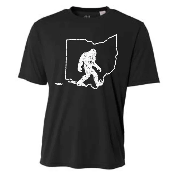 State Of Ohio Vintage Pride Bigfoot Hunter Cooling Performance Crew T-Shirt