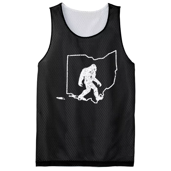 State Of Ohio Vintage Pride Bigfoot Hunter Mesh Reversible Basketball Jersey Tank