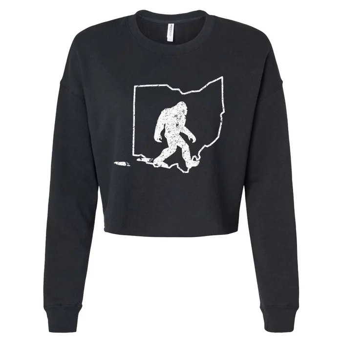 State Of Ohio Vintage Pride Bigfoot Hunter Cropped Pullover Crew