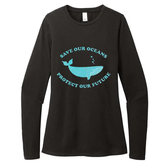 Save Our Oceans Earth Day Gift Womens CVC Long Sleeve Shirt