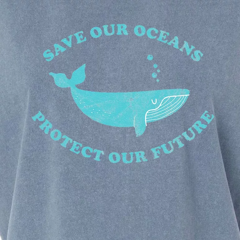 Save Our Oceans Earth Day Gift Garment-Dyed Women's Muscle Tee