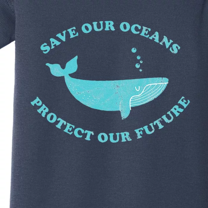 Save Our Oceans Earth Day Gift Baby Bodysuit