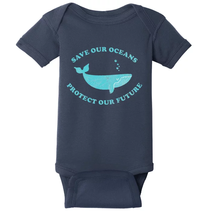 Save Our Oceans Earth Day Gift Baby Bodysuit