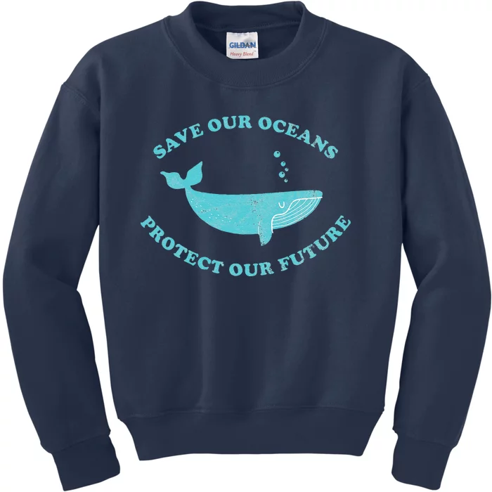 Save Our Oceans Earth Day Gift Kids Sweatshirt