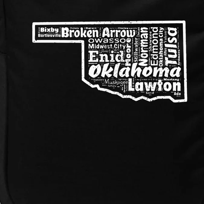 State Of Oklahoma Flag Cities Distressed Us Gift Impact Tech Backpack