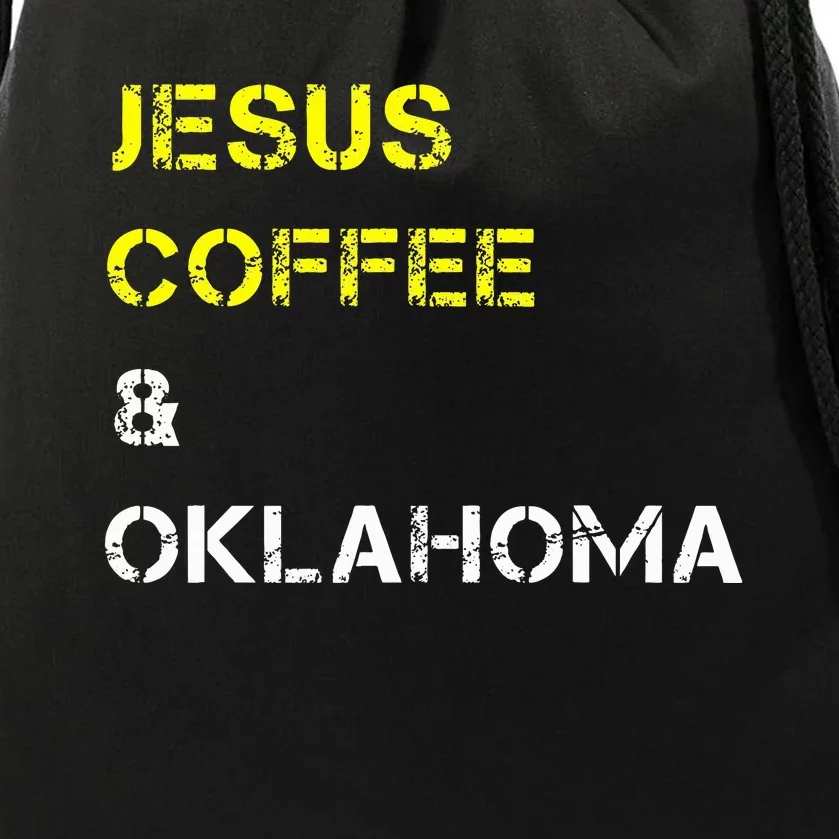 State Of Oklahoma Drawstring Bag