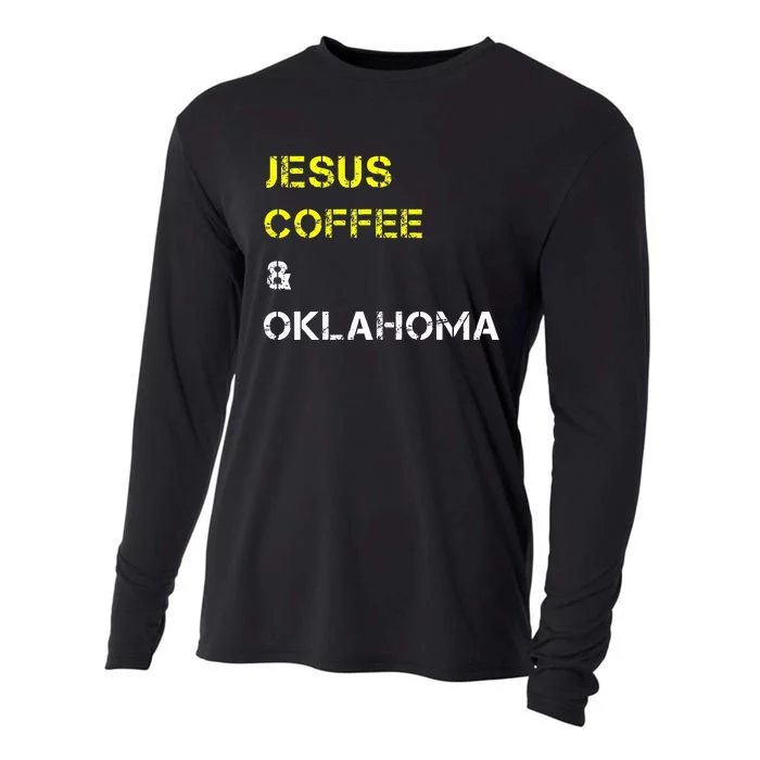 State Of Oklahoma Cooling Performance Long Sleeve Crew