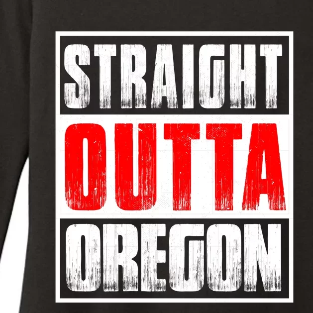 Straight Outta Oregon Womens CVC Long Sleeve Shirt