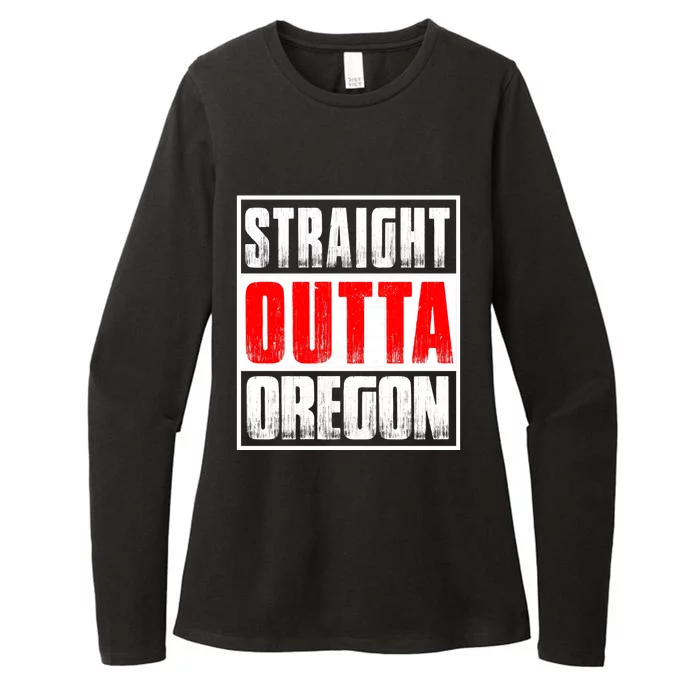 Straight Outta Oregon Womens CVC Long Sleeve Shirt