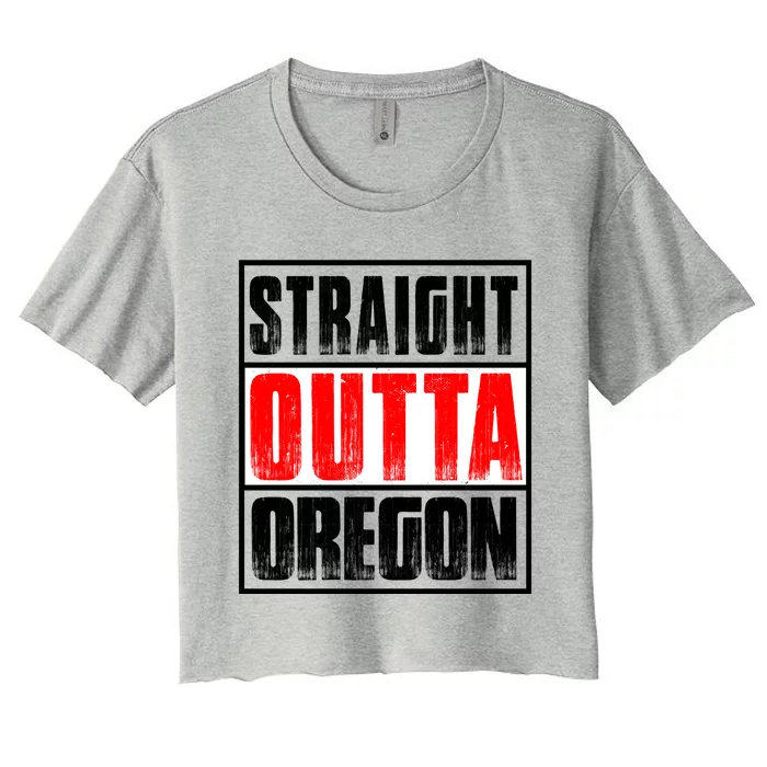 Straight Outta Oregon Women's Crop Top Tee