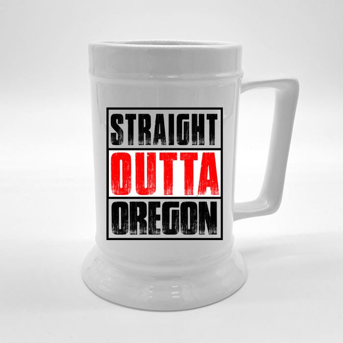 Straight Outta Oregon Front & Back Beer Stein