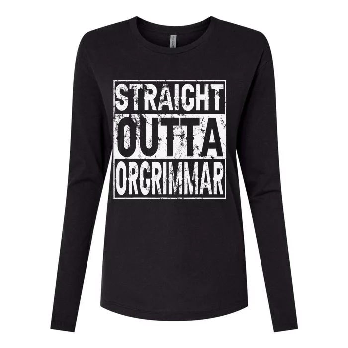 Straight Outta Orgrimmar Horde Gamer Womens Cotton Relaxed Long Sleeve T-Shirt