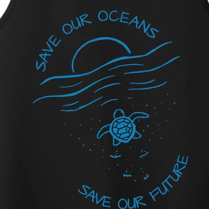 Save Our Oceans Sea Turtle Pro Environment Nature Earth Day Performance Tank