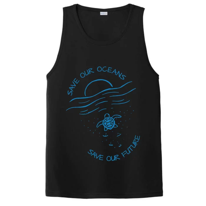 Save Our Oceans Sea Turtle Pro Environment Nature Earth Day Performance Tank