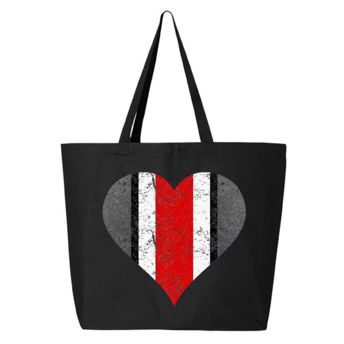 State Of Ohio Pride Striped Distressed 25L Jumbo Tote