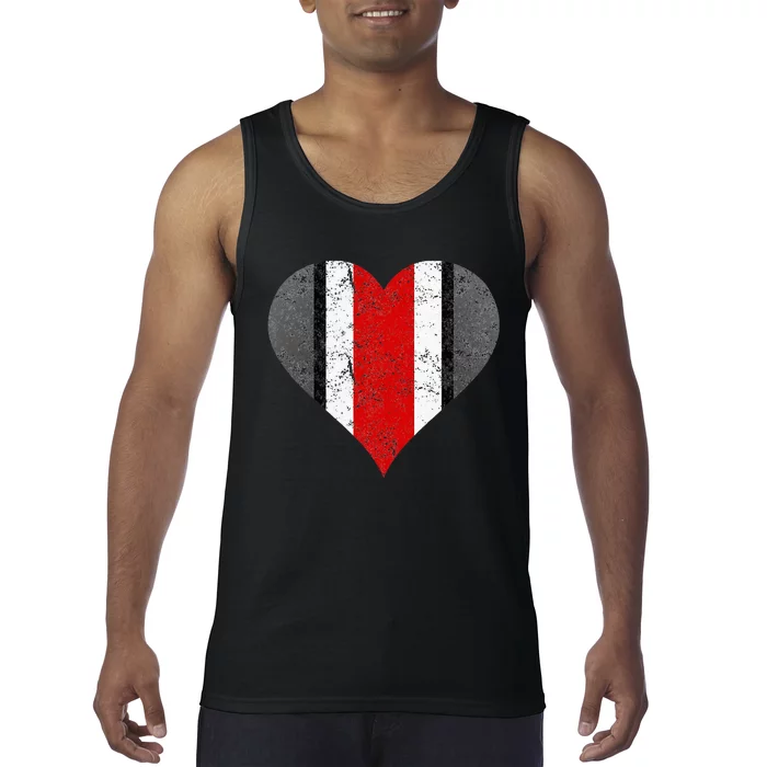 State Of Ohio Pride Striped Distressed Tank Top