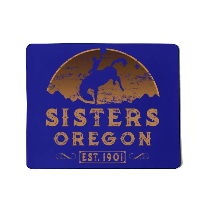 Sisters Oregon Or Wild West Rodeo Cow Gift Mousepad