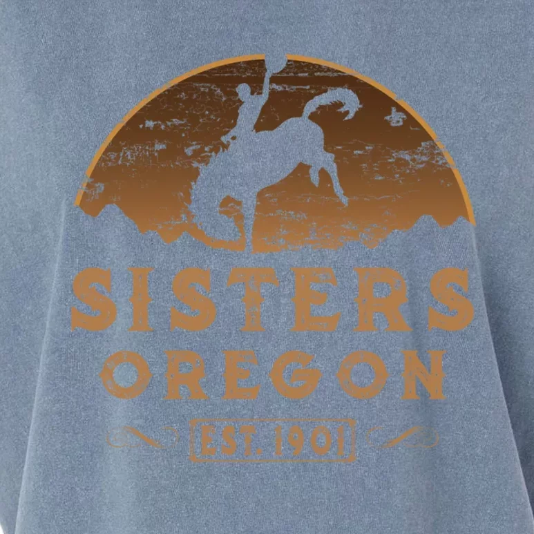 Sisters Oregon Or Wild West Rodeo Cow Gift Garment-Dyed Women's Muscle Tee