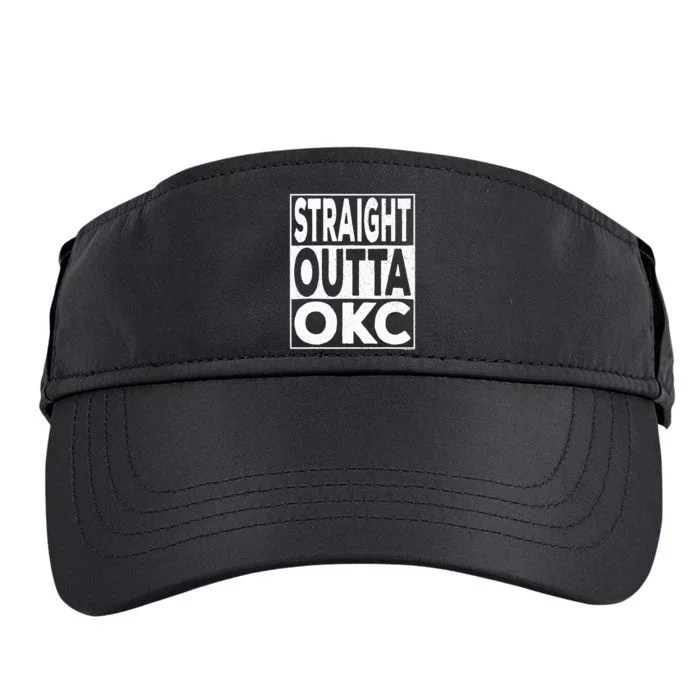 Straight Outta Okc Oklahoma City Adult Drive Performance Visor