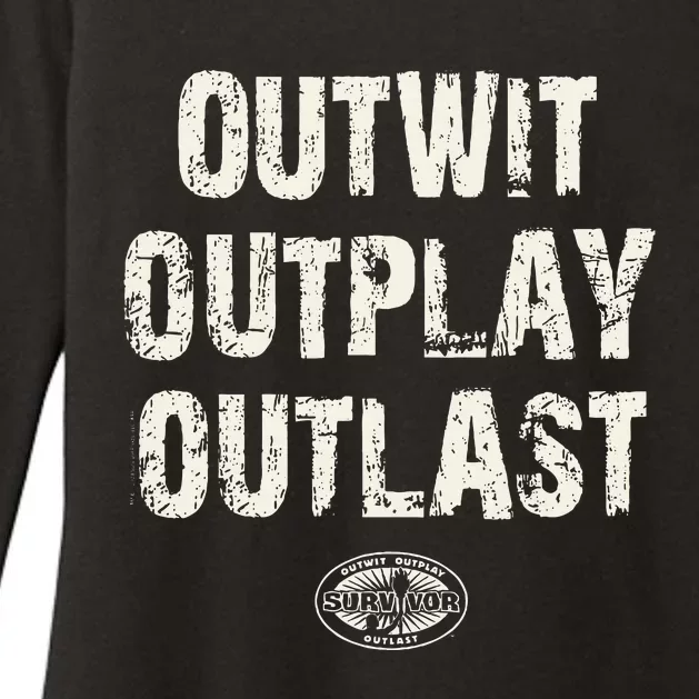 Survivor Outwit Outplay Outlast Womens CVC Long Sleeve Shirt