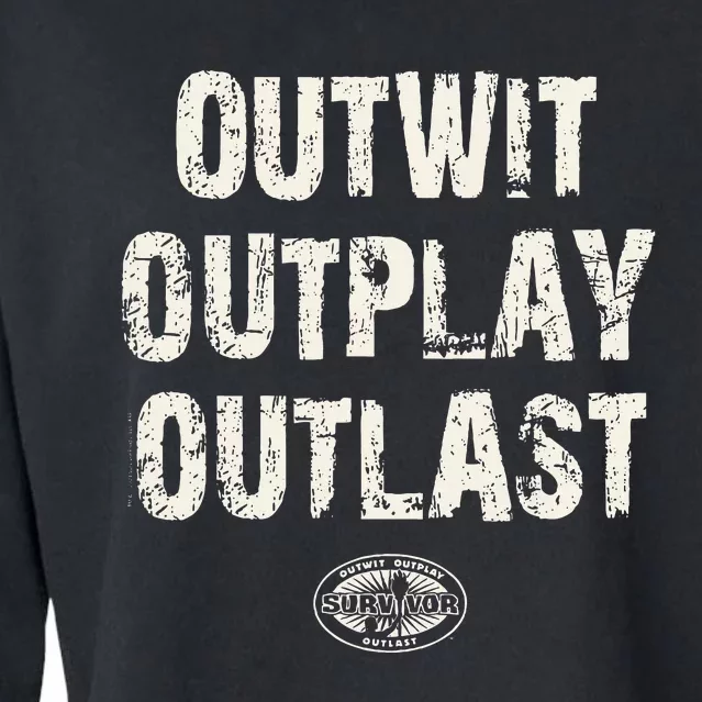 Survivor Outwit Outplay Outlast Cropped Pullover Crew