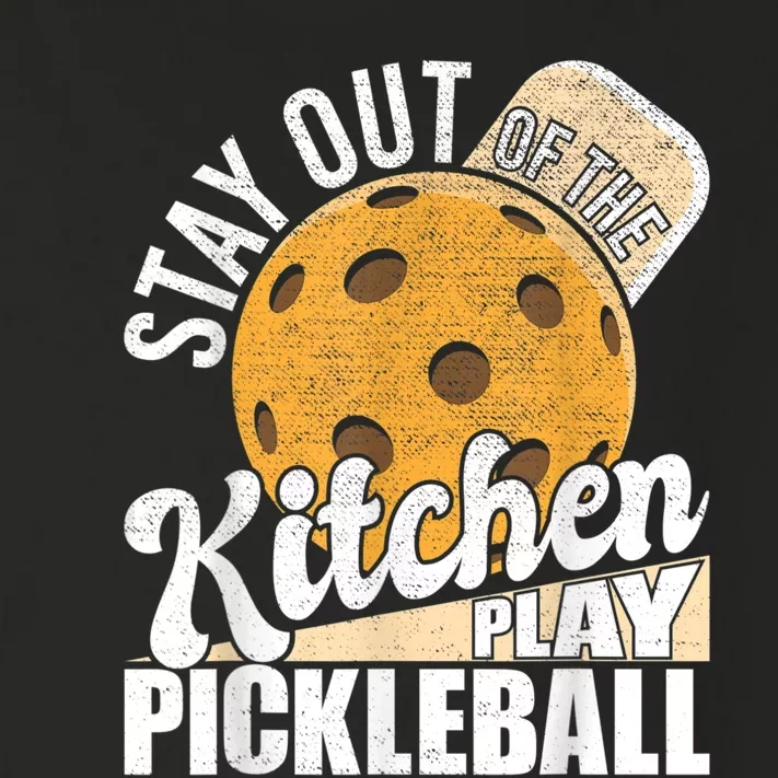 Stay Out Of The Kitchen Play Pickleball Paddleball Lover Toddler Long Sleeve Shirt