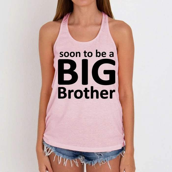 Soon To Be A Big Brother Women's Knotted Racerback Tank